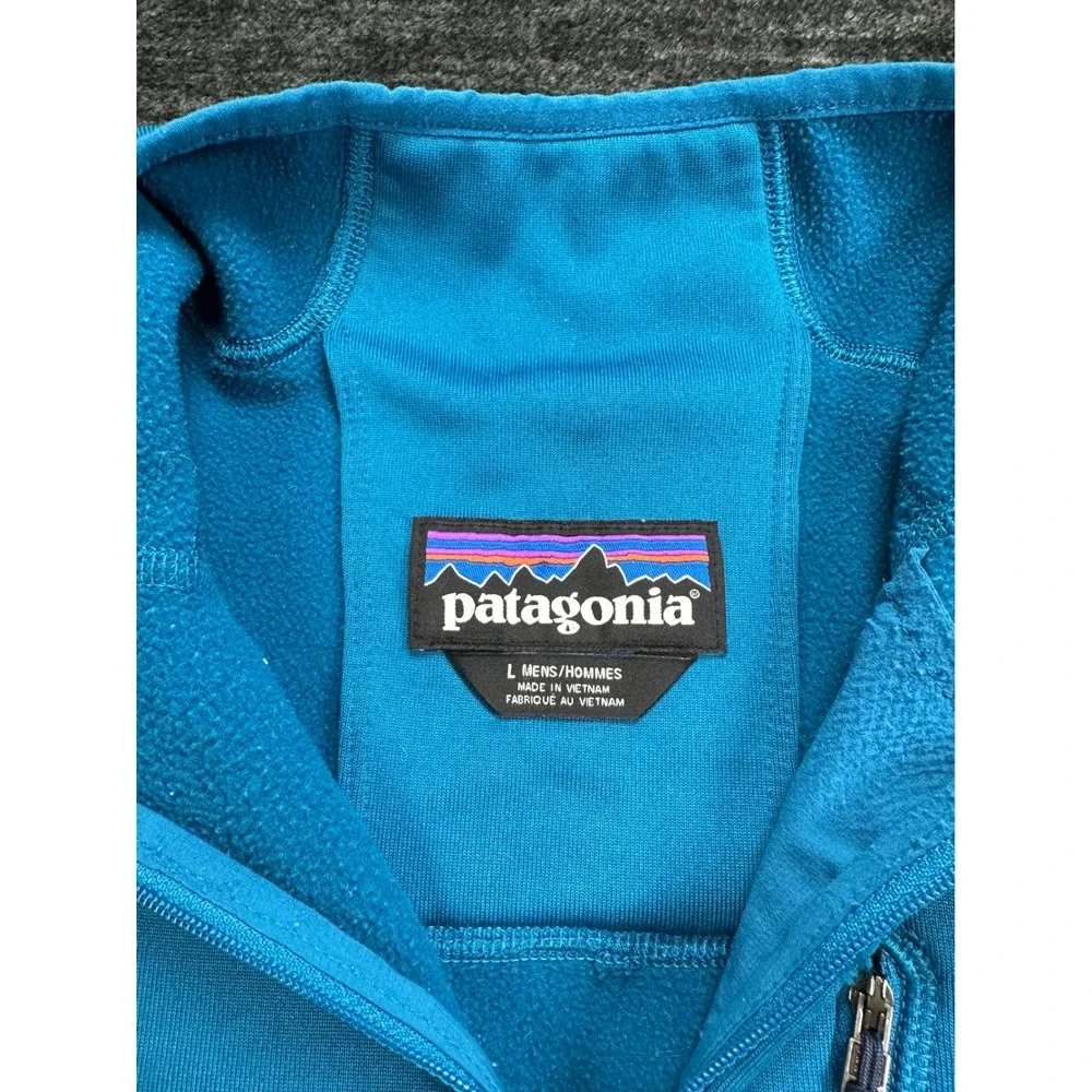 Patagonia R1 Daily Quarter-Zip Pullover Mens Large Blue Fleece Chest Pocket